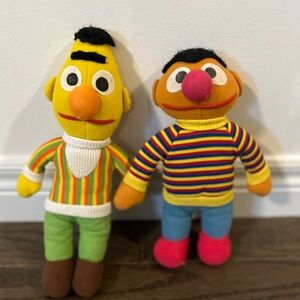Vintage 1970's Sesame Street ERNIE & Burt  Plush Doll